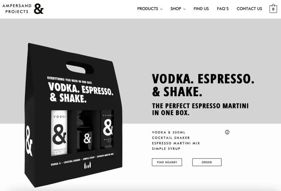 Ampersand Projects minimalist packaging design