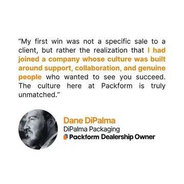 Dane’s first win with Packform.
